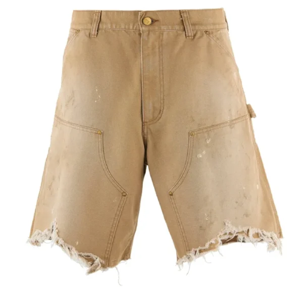 Beige Saint Mxxxxxx Double Knee Shorts
