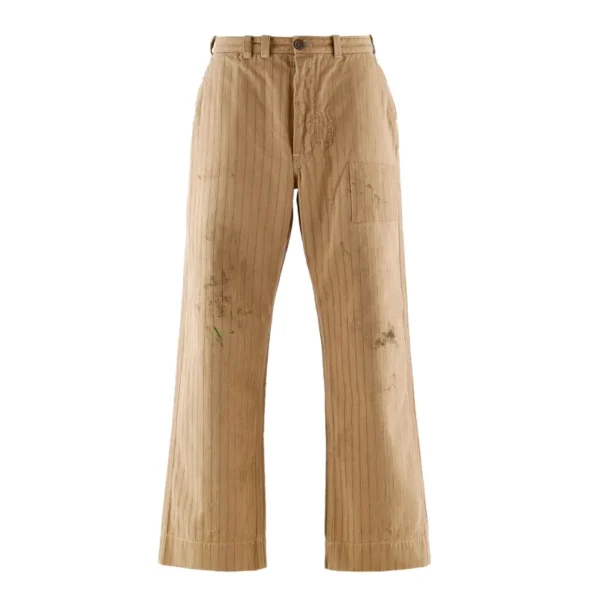 These are the Beige Saint Mxxxxxx x Sean Wotherspoon Uniform Sweatpants. Cut from distressed cotton with fine pinstripes for a modern style. Shop Now Here!