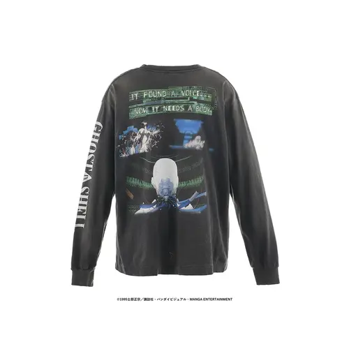 Black GHOST IN THE SHELL x SAINT Mxxxxxx T-shirt