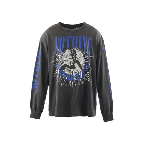 Black KOSUKE KAWAMURA x SAINT Mxxxxxx NOTHING IMPORTANT Long Sleeve T-shirt