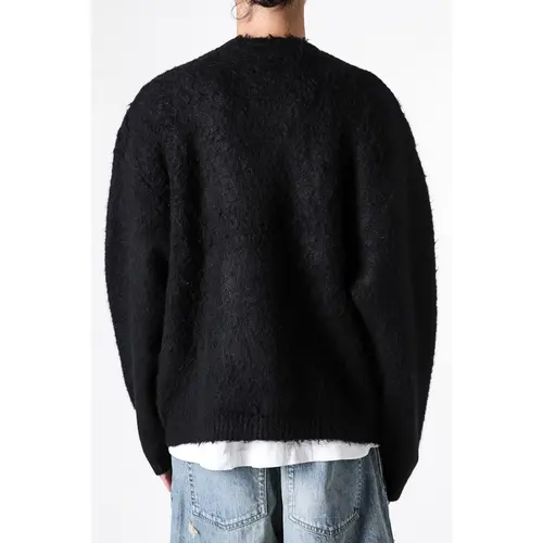 Black & Green SAINT Mxxxxxx Mohair Cardigan