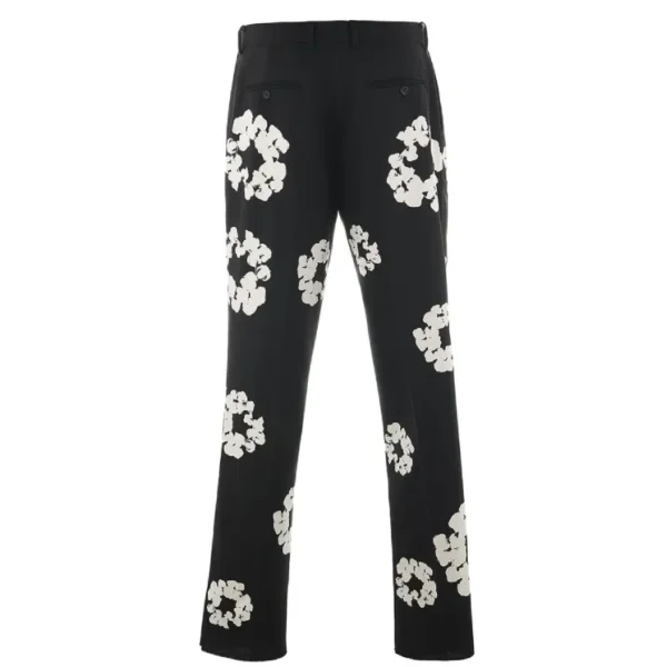 Black SAINT Mxxxxxx x DENIM TEARS Cotton Wreath Slacks