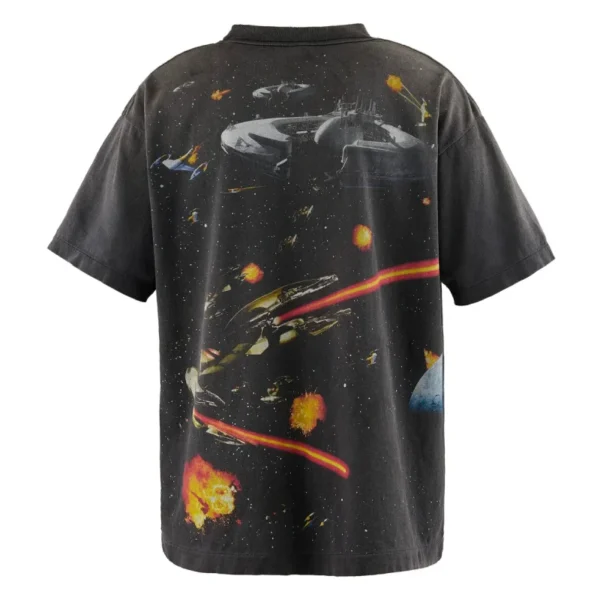 Shop the Black SAINT Mxxxxxx × Star Wars Short Sleeve T-shirt featuring bold graphics on cozy cotton. A must-have for streetwear and Star Wars fans alike.