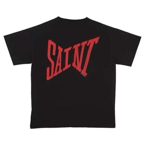 Step into timeless style with our Black Saint Michael Logo Tee. Designed for comfort and made from cotton, this tee is your go-to piece for streetwear vibes.
