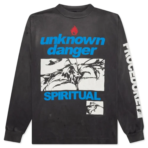 Black Saint Michael Unknown L/s Tee statement piece features a 100% cotton construction for breathable comfort. Ribbed trims offer a classic fit. Buy now