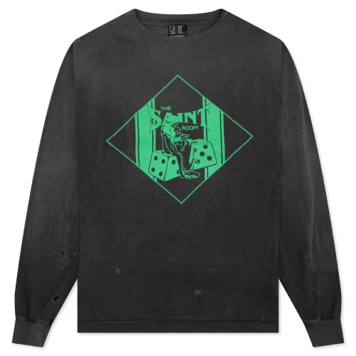 Black Saint Michael X Shermer Academy Saint Room L/S Tee