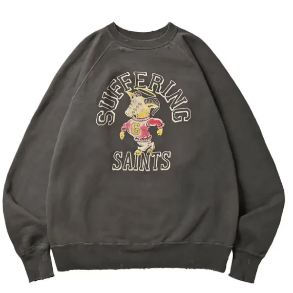Black Saint Michael x NEXUSVII Suffering Saint Crewneck Sweater