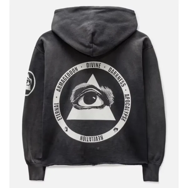 Black Saint Mxxxxxx Complicated Jesus On Monitor Cross Hoodie