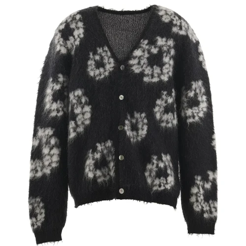 Black Saint Mxxxxxx X Denim Tears Cotton Wrteth Mohair Cardigan