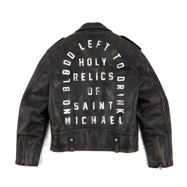 Black Saint Mxxxxxx x Schott x Dickies Biker Zip-Up Leather Jacket