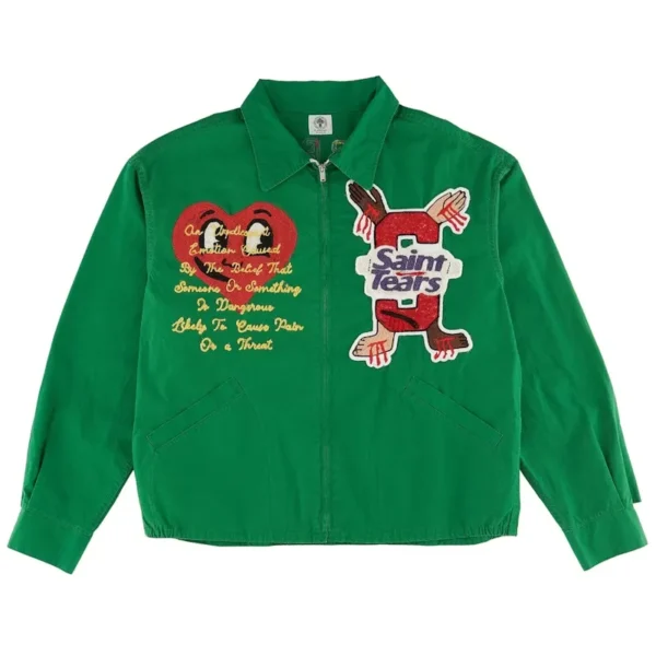 Introducing our Green SAINT Mxxxxxx x DENIM TEARS Swing Top Jacket—a bold statement of innovation and style. This jacket delivers comfort & precision detailing.