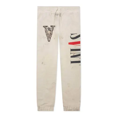 Product Details  Saint Michael sweatpants blend bold streetwear style with everyday comfort. Crafted with high-quality materials, they feature detailed graphics and a relaxed fit that stands out. Whether paired with a hoodie or worn solo, they add attitude to any look. Perfect for those who value fashion that makes a statement. Features Premium, durable fabrics Vintage-style graphic designs Relaxed, comfortable fit Adjustable elastic waistband Distressed, washed finish Quality stitching details Iconic Saint Michael artwork Perfect for streetwear looks You May Also Like Saint Michael Clothing, Saint Michael Shirt, Saint Michael Hoodie, Saint Michael Jacket, Saint Michael Long Sleeve, Saint Michael Pants, Saint Michael Shorts, Saint Michael Sweatshirt and Saint Michael Hat.